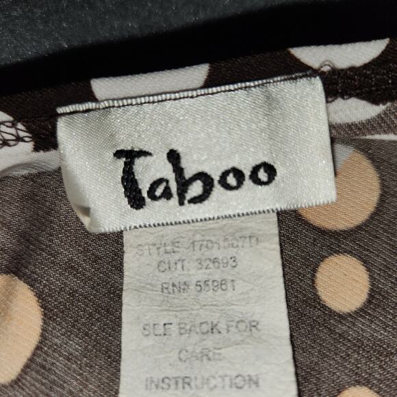 TABOO Knee Length Dress Women Large Orange Brown Babydoll Mod Retro 70s Vintage - Picture 4 of 9